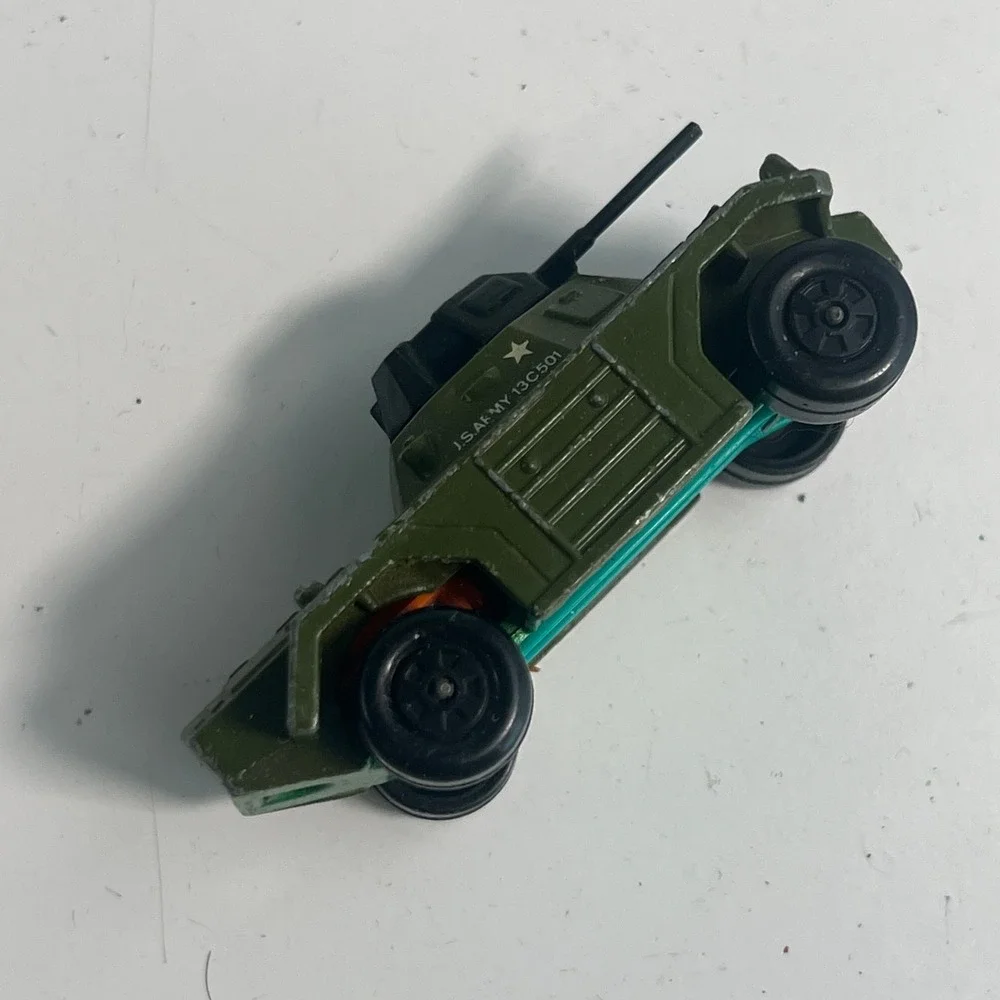 Vintage 1973 Matchbox Rolamatics No 73 Weasel Armored Car Lesney England Green